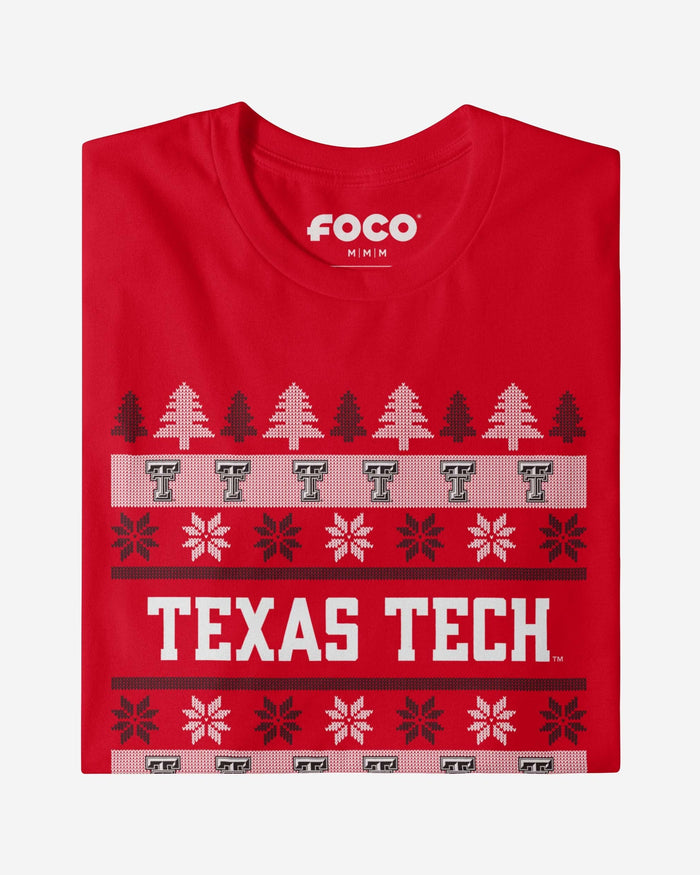 Texas Tech Red Raiders Holiday Sweater T-Shirt FOCO - FOCO.com