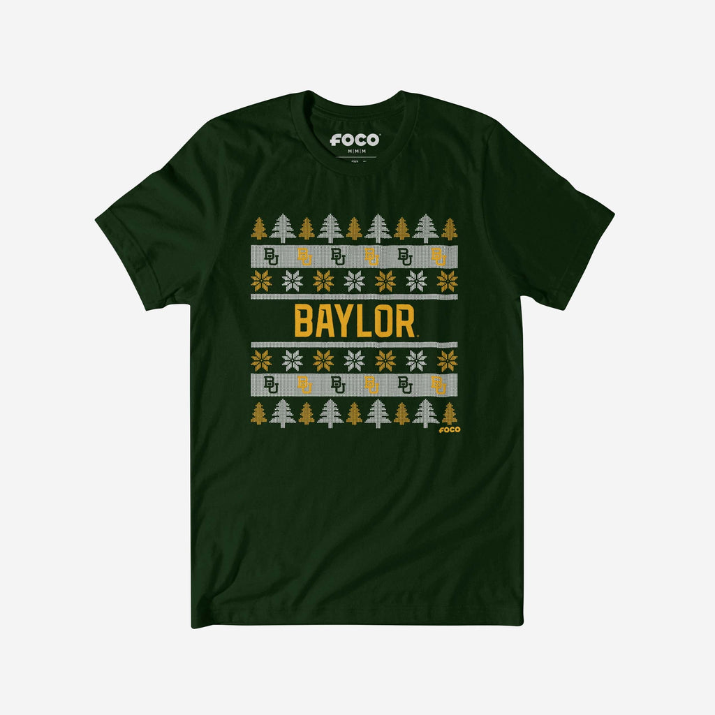 Baylor Bears Holiday Sweater T-Shirt FOCO S - FOCO.com