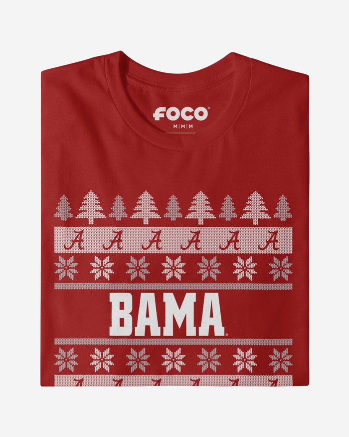 Alabama Crimson Tide Holiday Sweater T-Shirt FOCO - FOCO.com