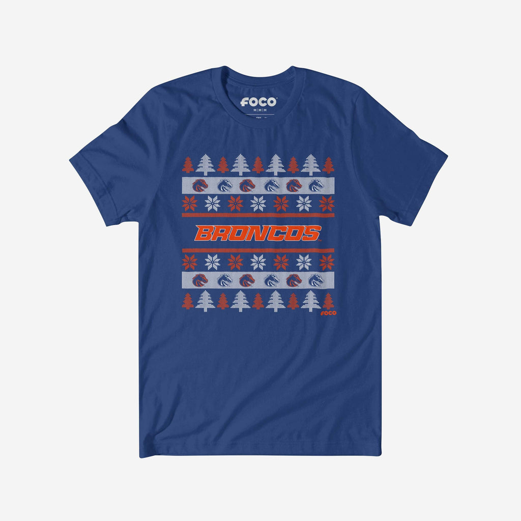 Boise State Broncos Holiday Sweater T-Shirt FOCO S - FOCO.com