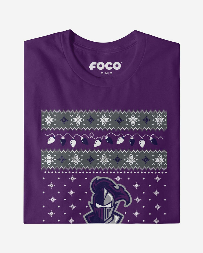 Furman Paladins Holiday Lights Sweater Long Sleeve T-Shirt FOCO - FOCO.com