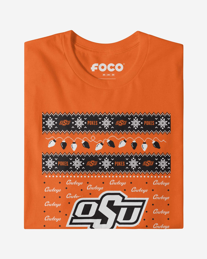 Oklahoma State Jaguars Holiday Lights Sweater Long Sleeve T-Shirt FOCO - FOCO.com