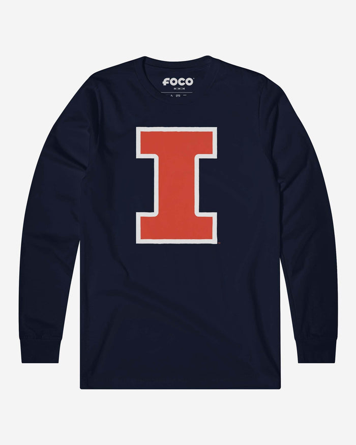 Illinois Fighting Illini Primary Logo Long Sleeve T-Shirt FOCO Navy S - FOCO.com