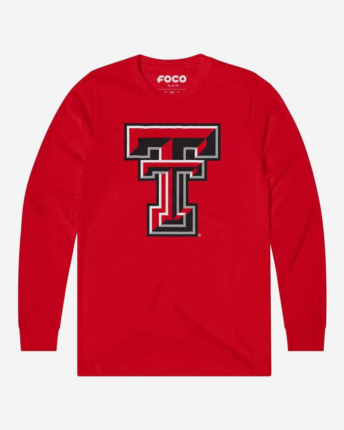 Texas Tech Red Raiders Primary Logo Long Sleeve T-Shirt FOCO Red S - FOCO.com