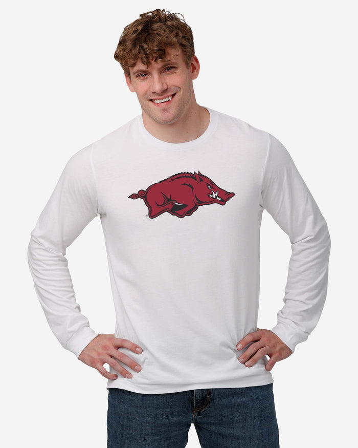 Arkansas Razorbacks Primary Logo Long Sleeve T-Shirt FOCO - FOCO.com