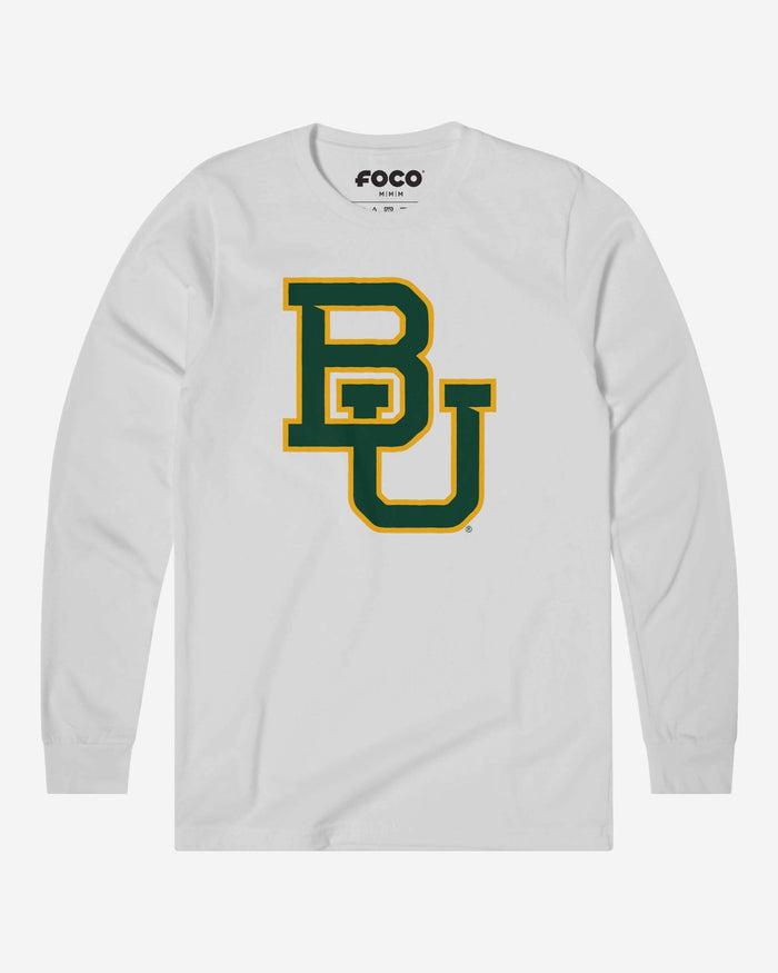 Baylor Bears Primary Logo Long Sleeve T-Shirt FOCO White S - FOCO.com