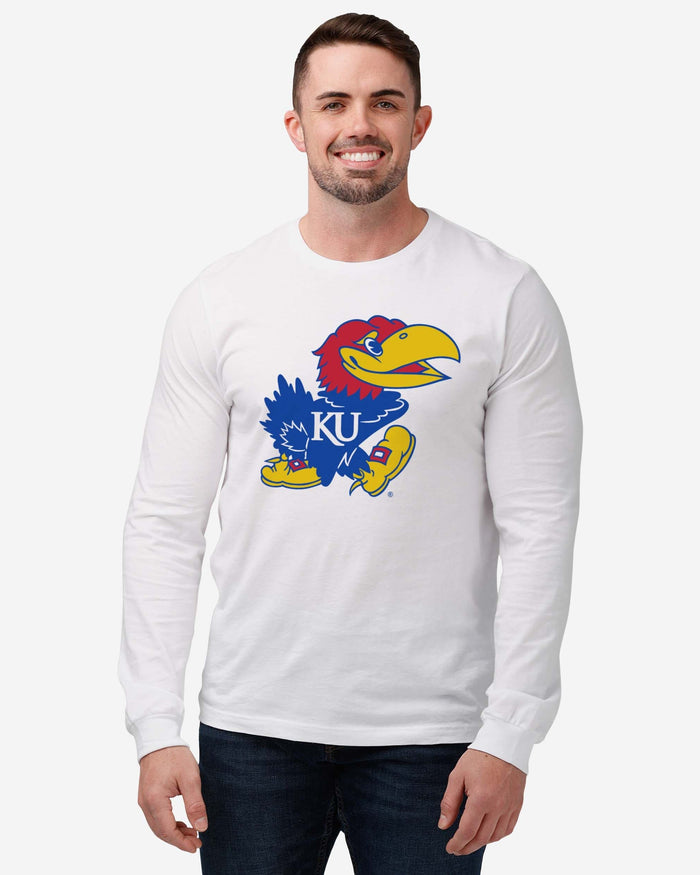 Kansas Jayhawks Primary Logo Long Sleeve T-Shirt FOCO - FOCO.com