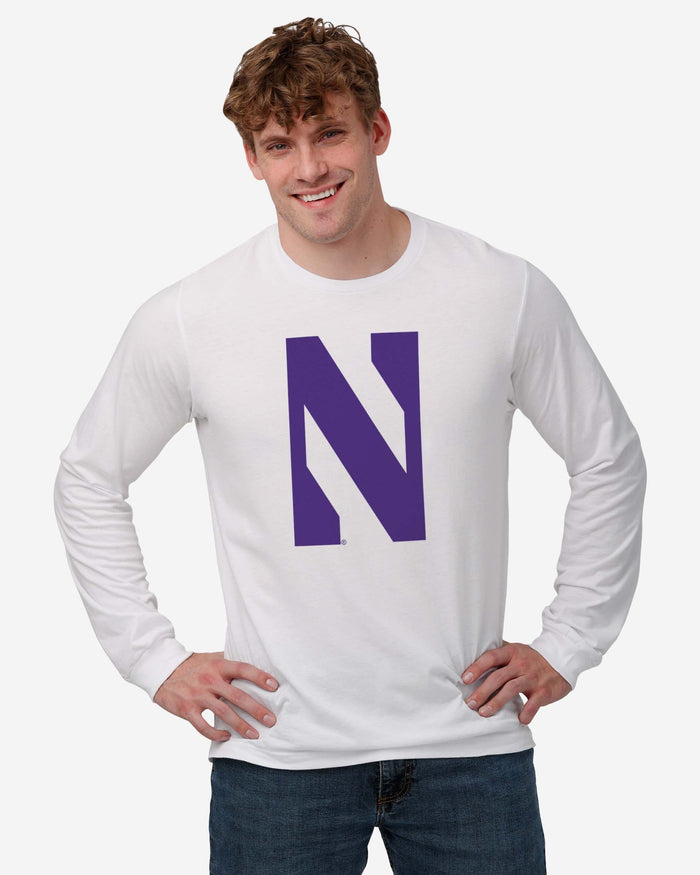 Northwestern Wildcats Primary Logo Long Sleeve T-Shirt FOCO - FOCO.com