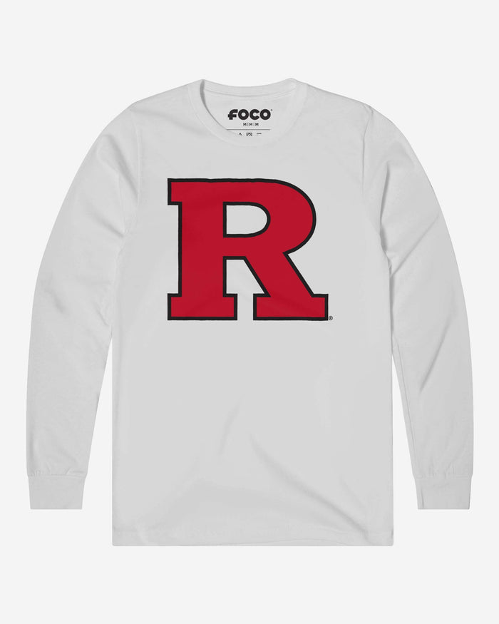 Rutgers Scarlet Knights Primary Logo Long Sleeve T-Shirt FOCO White S - FOCO.com