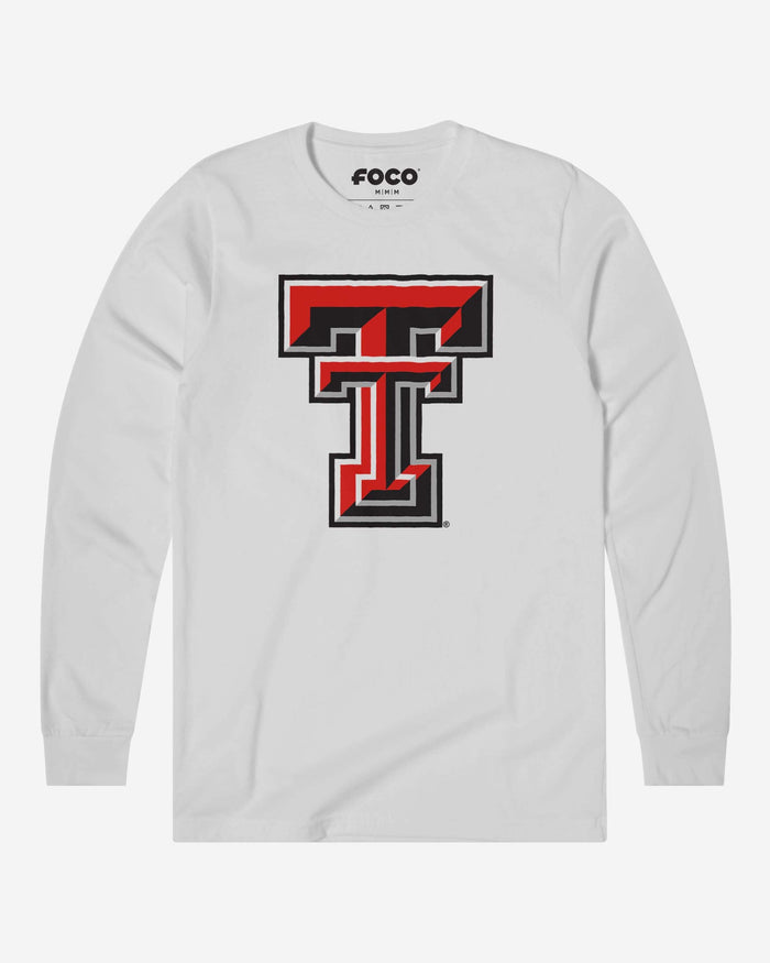 Texas Tech Red Raiders Primary Logo Long Sleeve T-Shirt FOCO White S - FOCO.com