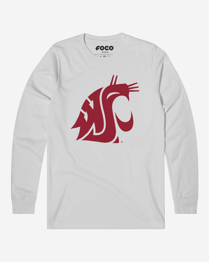 Washington State Cougars Primary Logo Long Sleeve T-Shirt FOCO White S - FOCO.com