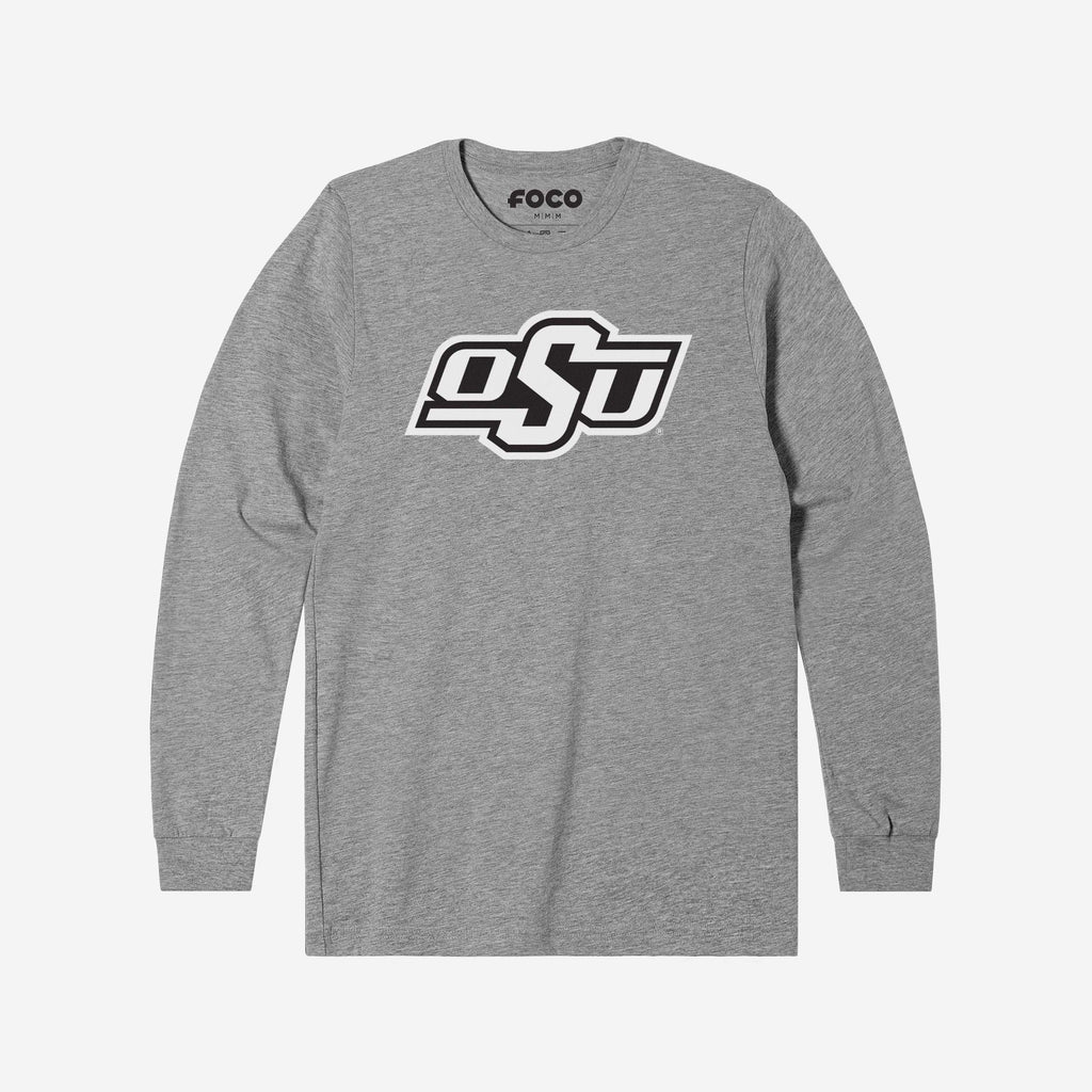 Oklahoma State Cowboys Primary Logo Long Sleeve T-Shirt FOCO Athletic Heather S - FOCO.com