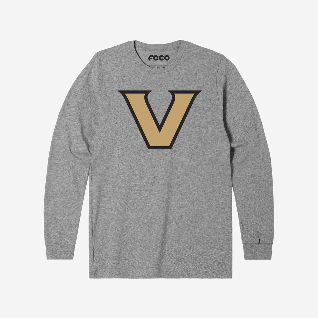 Vanderbilt Commodores Primary Logo Long Sleeve T-Shirt FOCO Athletic Heather S - FOCO.com