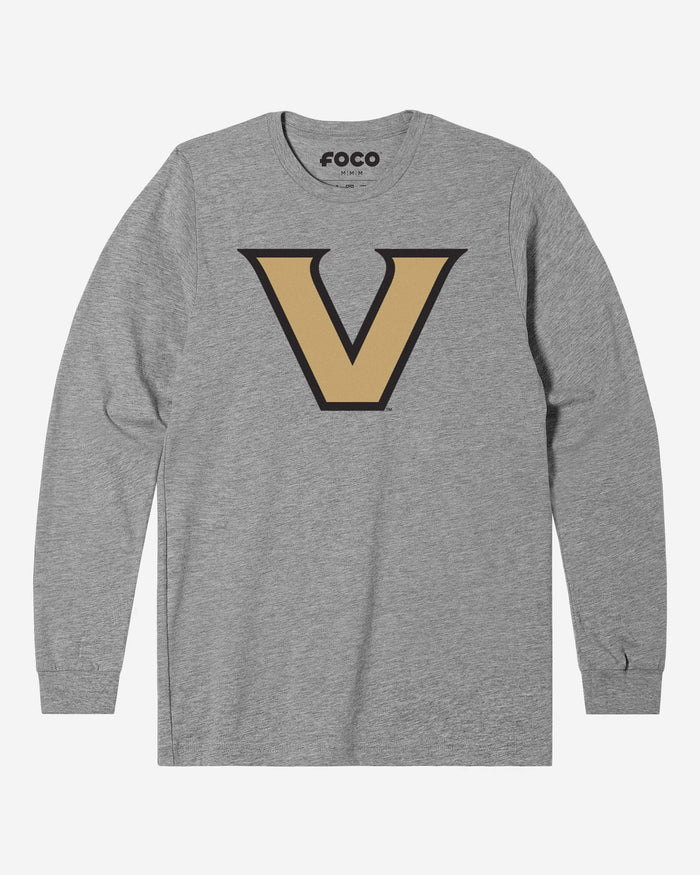 Vanderbilt Commodores Primary Logo Long Sleeve T-Shirt FOCO Athletic Heather S - FOCO.com