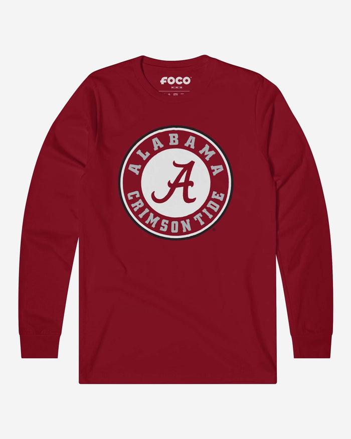 Alabama Crimson Tide Primary Logo Long Sleeve T-Shirt FOCO Cardinal S - FOCO.com