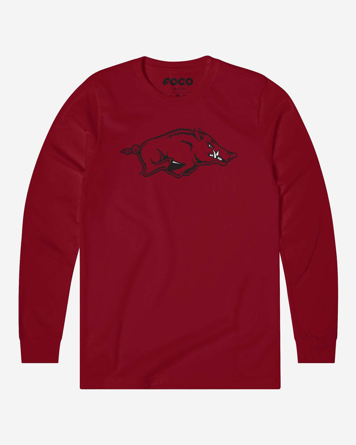 Arkansas Razorbacks Primary Logo Long Sleeve T-Shirt FOCO Cardinal S - FOCO.com