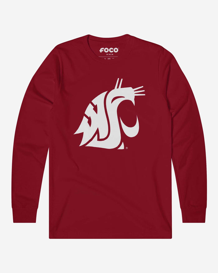 Washington State Cougars Primary Logo Long Sleeve T-Shirt FOCO Cardinal S - FOCO.com