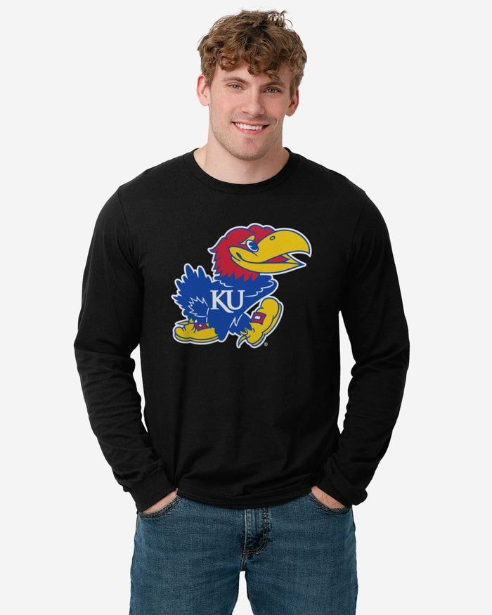 Kansas Jayhawks Primary Logo Long Sleeve T-Shirt FOCO - FOCO.com