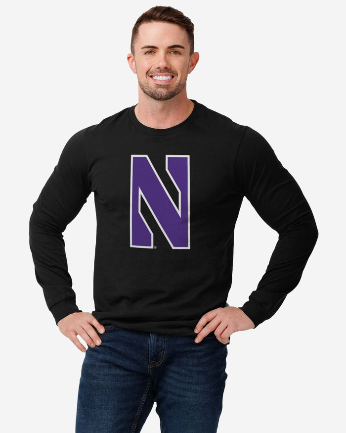 Northwestern Wildcats Primary Logo Long Sleeve T-Shirt FOCO - FOCO.com