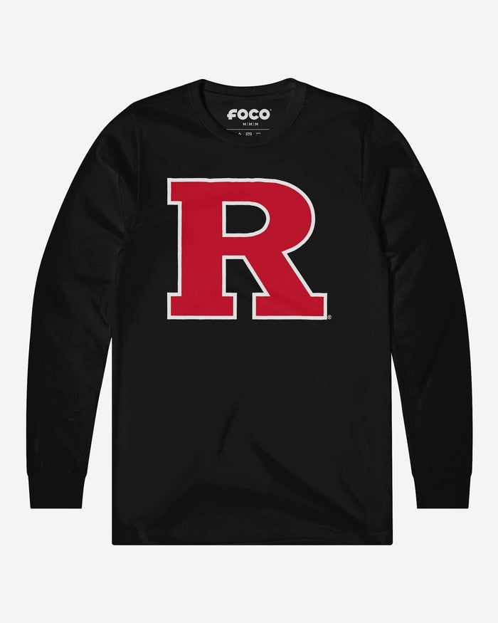 Rutgers Scarlet Knights Primary Logo Long Sleeve T-Shirt FOCO Black S - FOCO.com