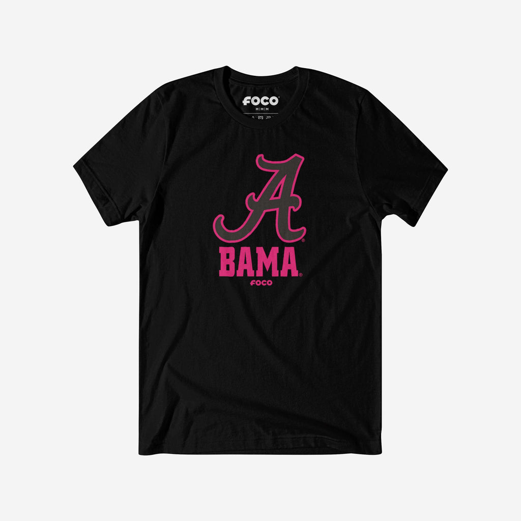 Alabama Crimson Tide Highlight Reel T-Shirt FOCO Black/Neon Pink S - FOCO.com