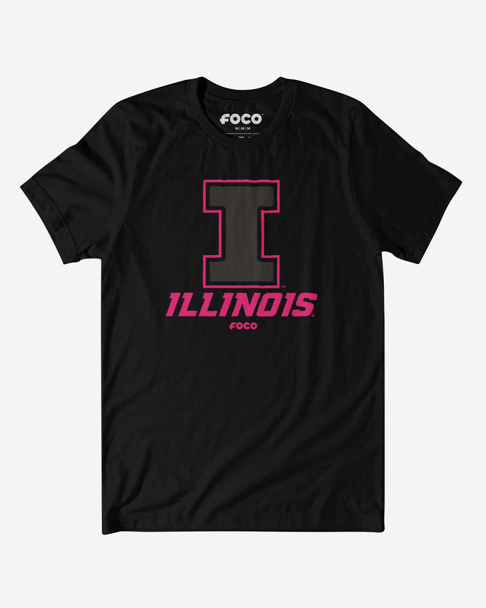 Illinois Fighting Illini Highlight Reel T-Shirt FOCO Black/Neon Pink S - FOCO.com