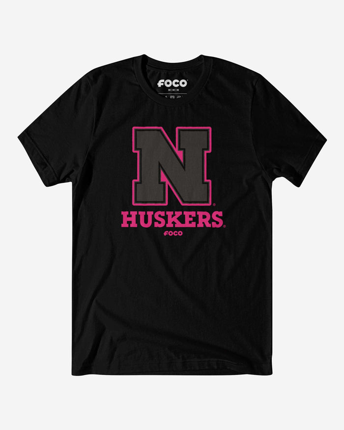 Nebraska Cornhuskers Highlight Reel T-Shirt FOCO Black/Neon Pink S - FOCO.com