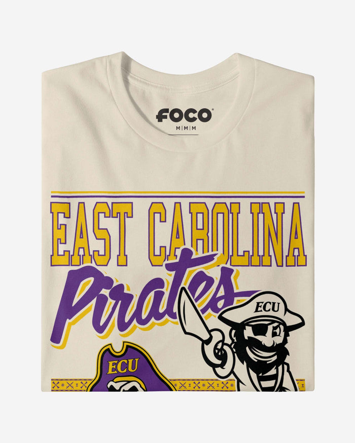 PeeDee the Pirate East Carolina Pirates Retro Logo Mascot T-Shirt FOCO - FOCO.com