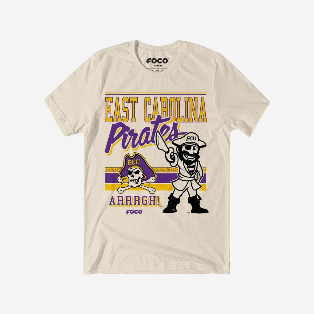 PeeDee the Pirate East Carolina Pirates Retro Logo Mascot T-Shirt FOCO S - FOCO.com