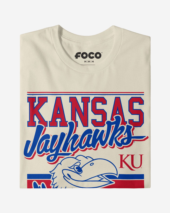 Big Jay Kansas Jayhawks Retro Logo Mascot T-Shirt FOCO - FOCO.com