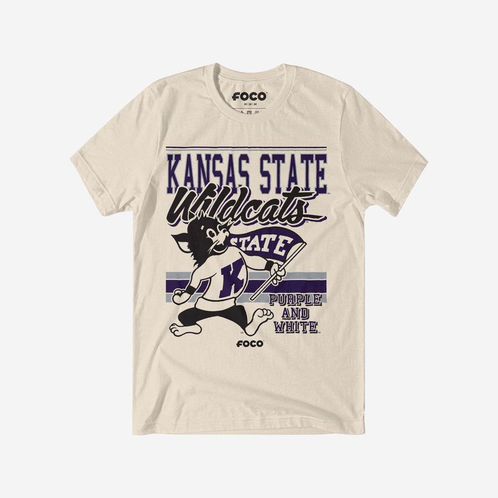 Willie the Wildcat Kansas State Wildcats Retro Logo Mascot T-Shirt FOCO S - FOCO.com