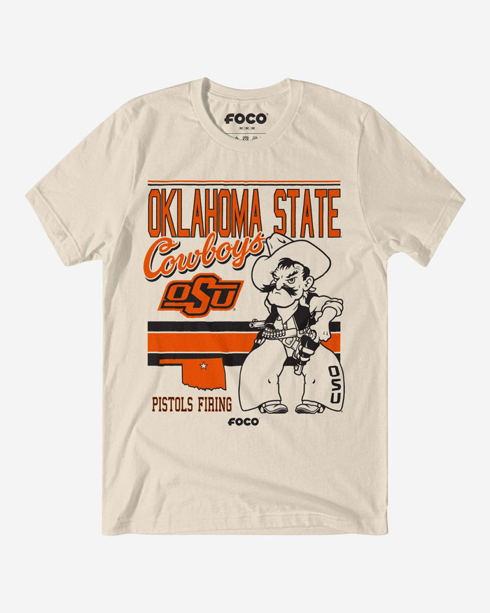 Pistol Pete Oklahoma State Cowboys Retro Logo Mascot T-Shirt FOCO S - FOCO.com