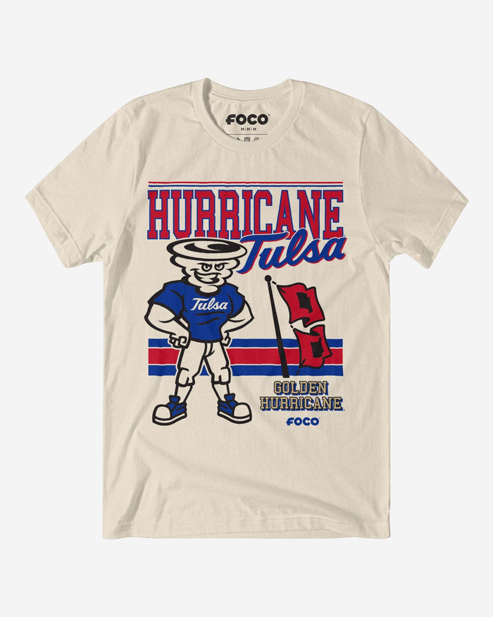 Gus T Tulsa Golden Hurricane Retro Logo Mascot T-Shirt FOCO S - FOCO.com