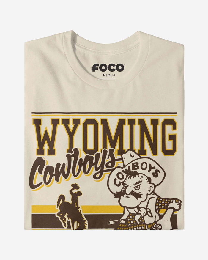 Pistol Pete Wyoming Cowboys Retro Logo Mascot T-Shirt FOCO - FOCO.com