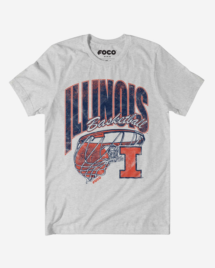 Illinois Fighting Illini Script Swish T-Shirt FOCO S - FOCO.com