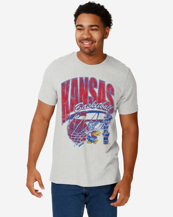 Kansas Jayhawks Script Swish T-Shirt FOCO - FOCO.com