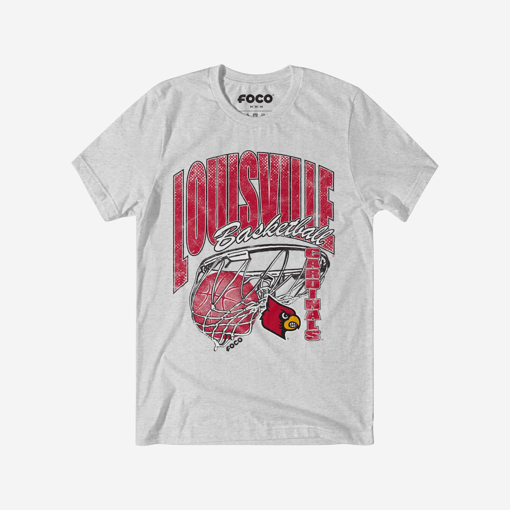 Louisville Cardinals Script Swish T-Shirt FOCO S - FOCO.com