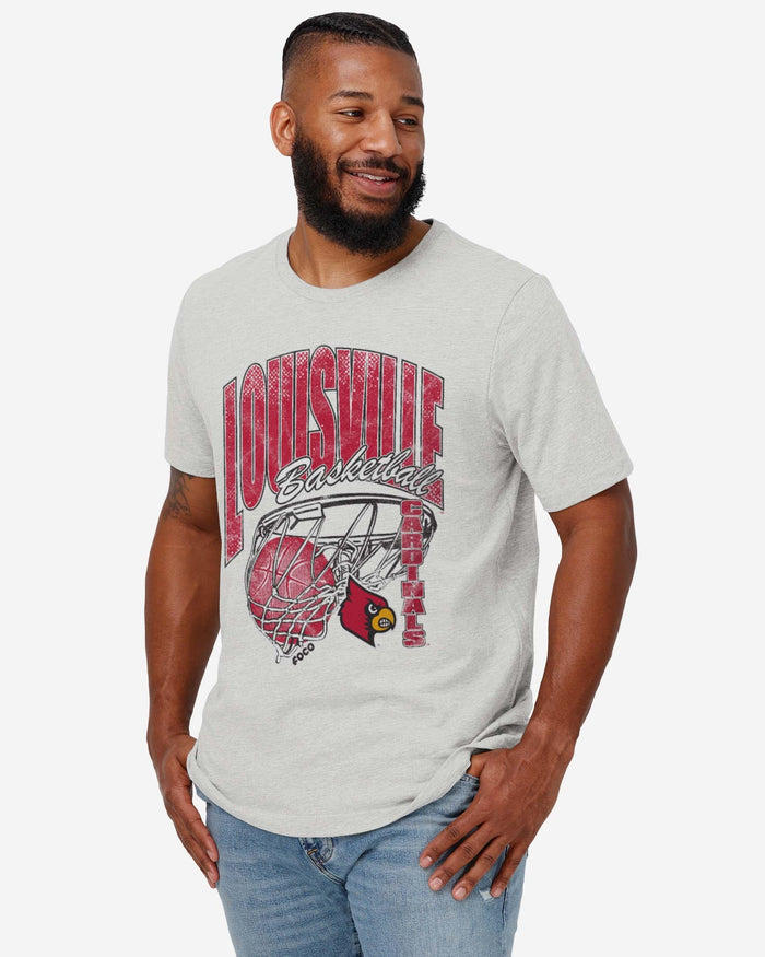 Louisville Cardinals Script Swish T-Shirt FOCO - FOCO.com