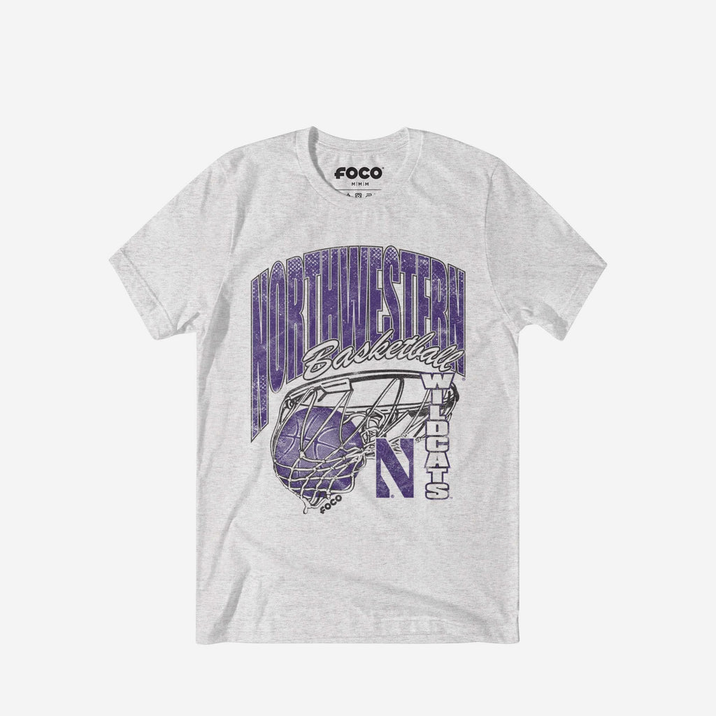Northwestern Wildcats Script Swish T-Shirt FOCO S - FOCO.com