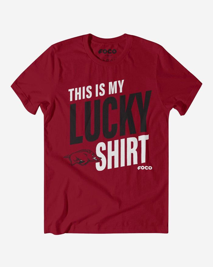 Arkansas Razorbacks This Is My Lucky T-Shirt FOCO S - FOCO.com