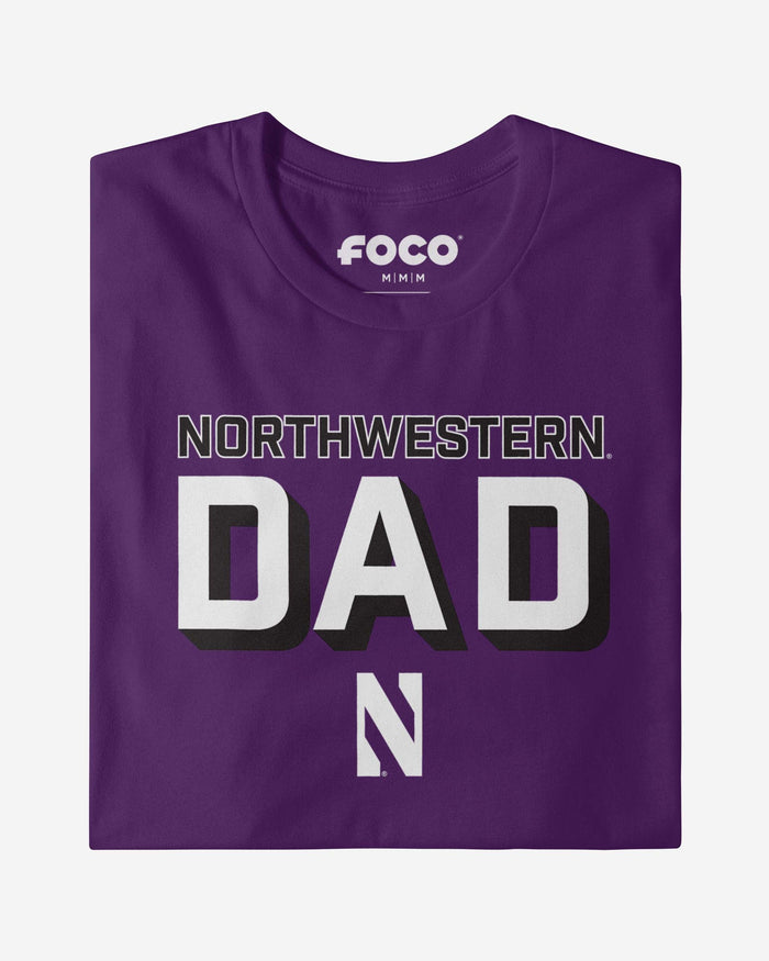 Northwestern Wildcats Team Dad T-Shirt FOCO - FOCO.com