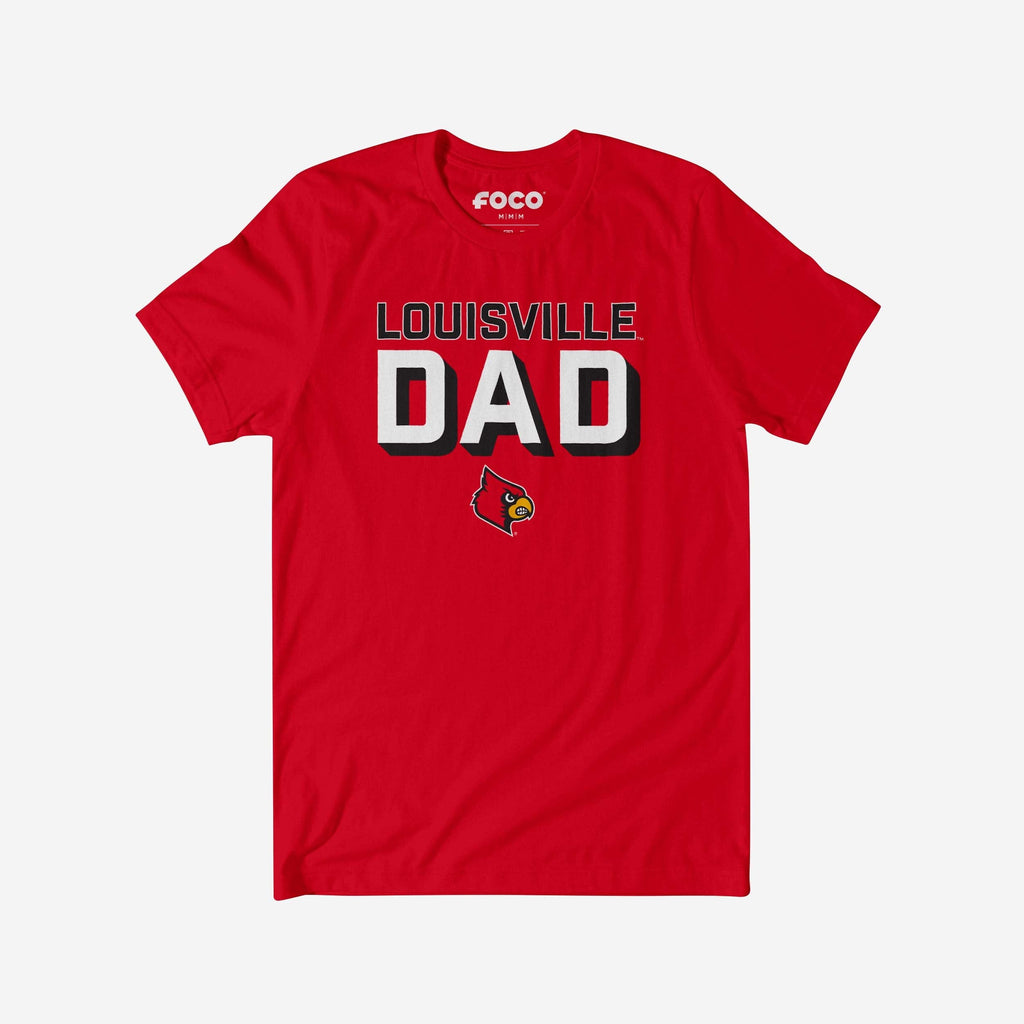 Louisville Cardinals Team Dad T-Shirt FOCO S - FOCO.com