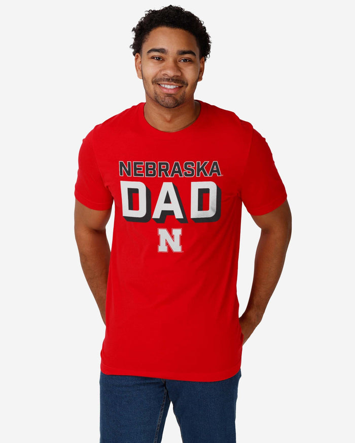 Nebraska Cornhuskers Team Dad T-Shirt FOCO - FOCO.com