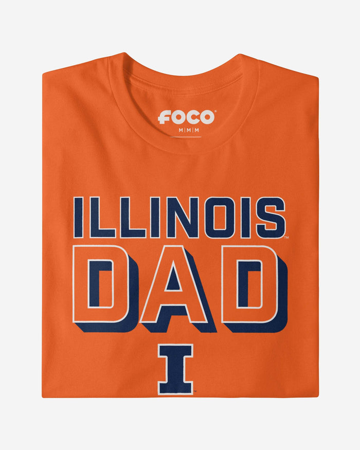 Illinois Fighting Illini Team Dad T-Shirt FOCO - FOCO.com