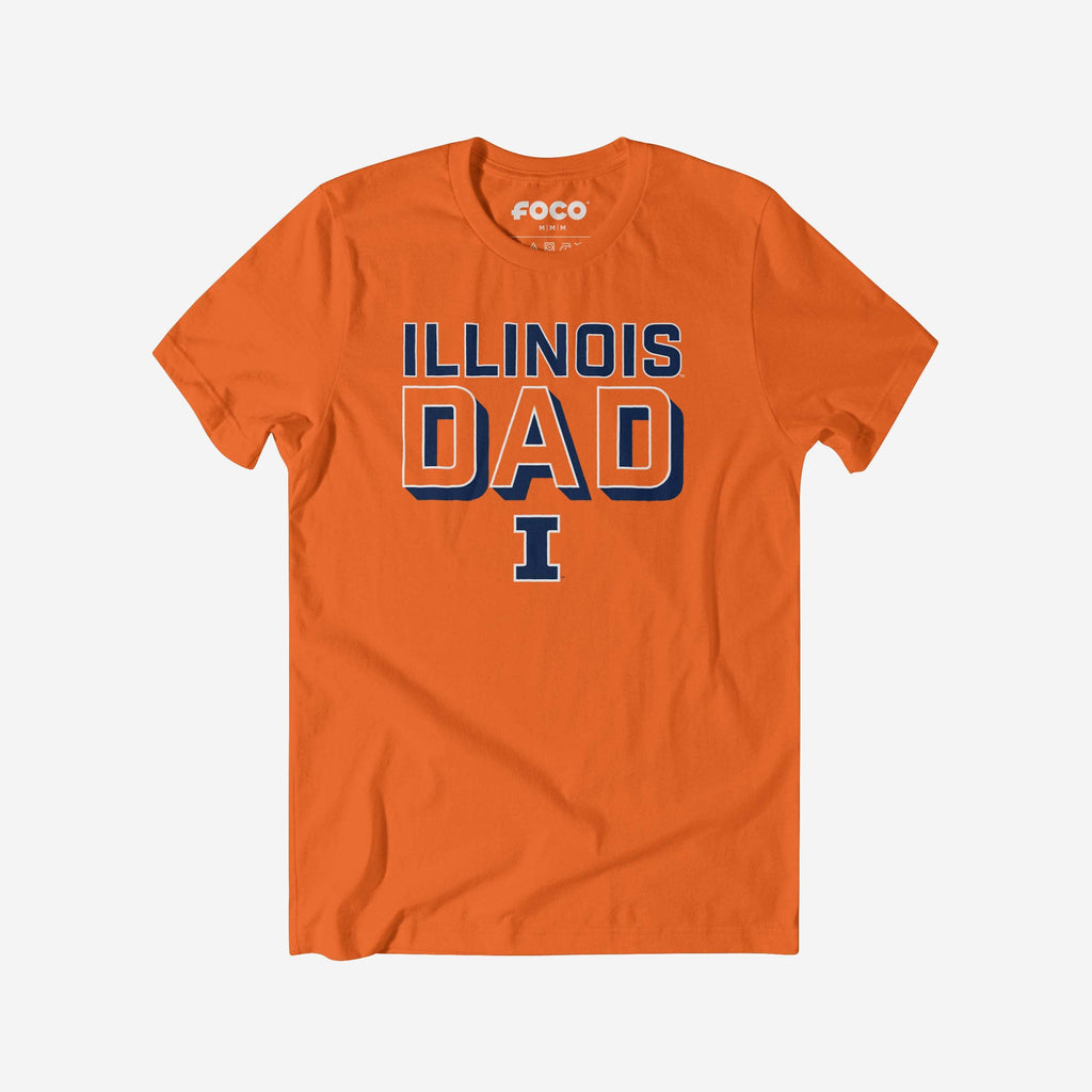 Illinois Fighting Illini Team Dad T-Shirt FOCO S - FOCO.com