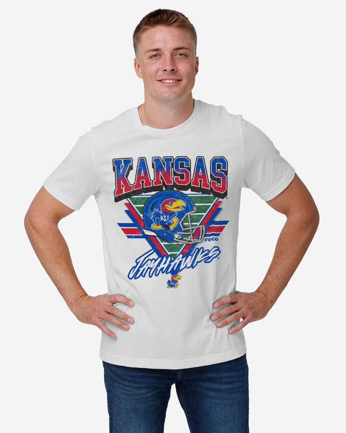 Kansas Jayhawks Triangle Vintage T-Shirt FOCO - FOCO.com