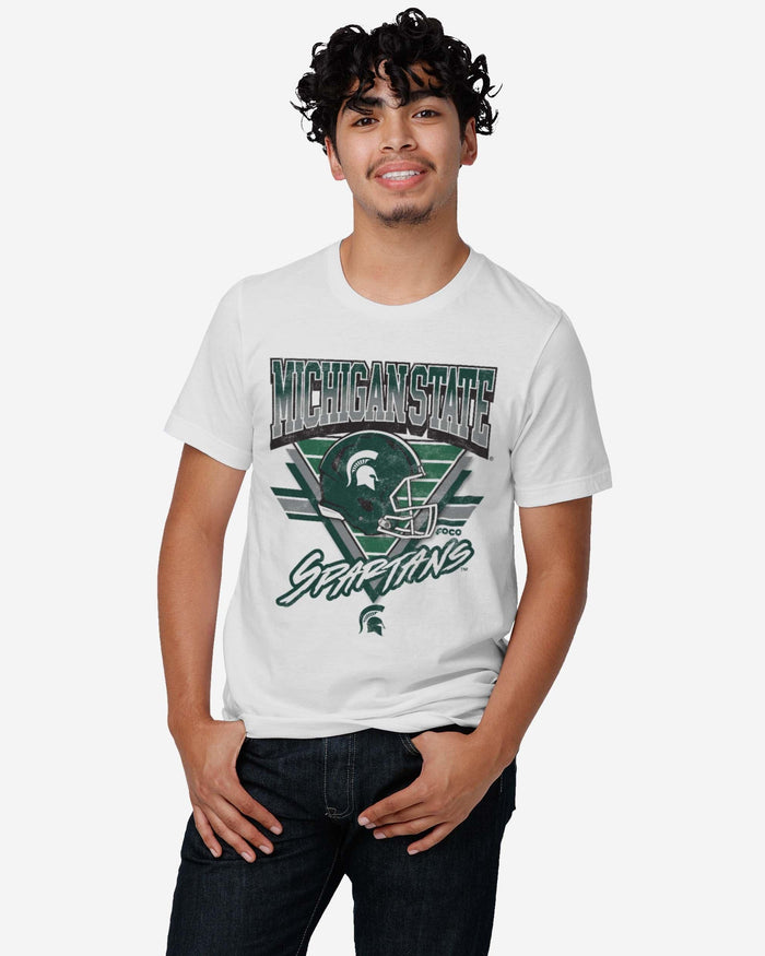 Michigan State Spartans Triangle Vintage T-Shirt FOCO - FOCO.com