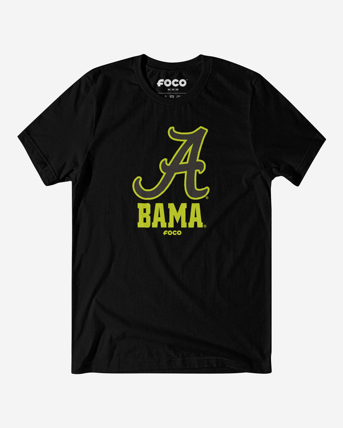 Alabama Crimson Tide Highlight Reel T-Shirt FOCO Black/Volt S - FOCO.com