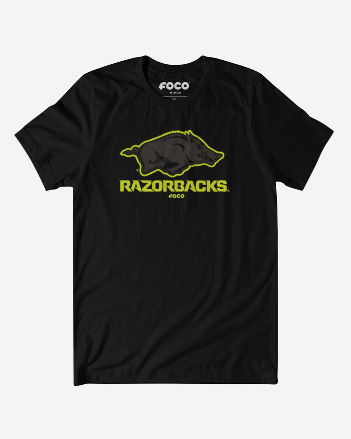 Arkansas Razorbacks Highlight Reel T-Shirt FOCO Black/Volt S - FOCO.com