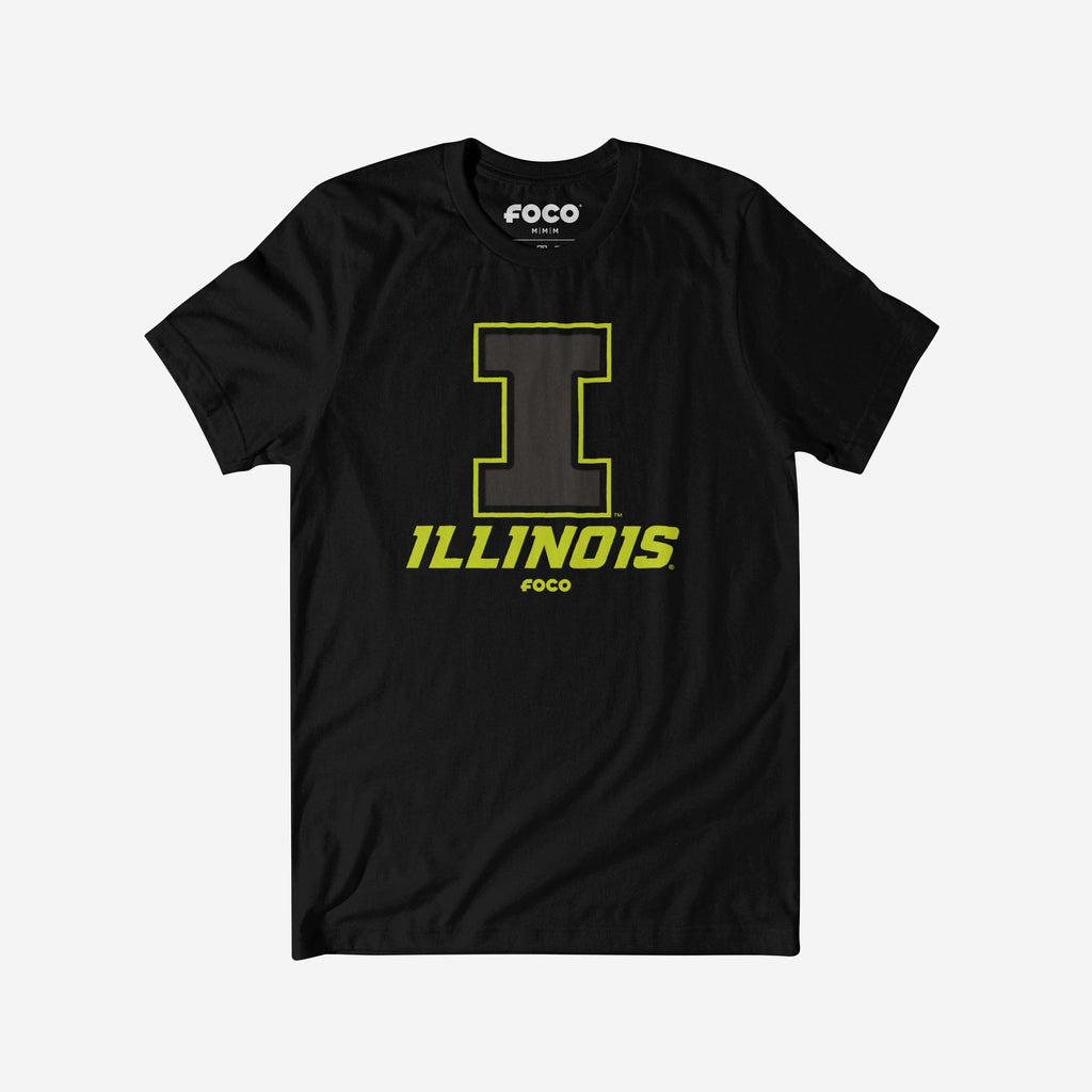 Illinois Fighting Illini Highlight Reel T-Shirt FOCO Black/Volt S - FOCO.com